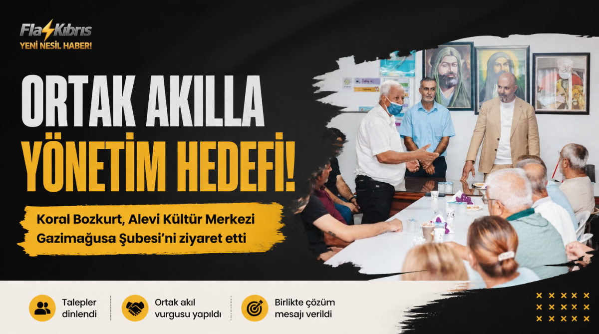 Koral Bozkurt, Alevi Kültür Merkezi Gazimağusa Şubesi’ni ziyaret etti: Ortak akılla yönetim hedefi
