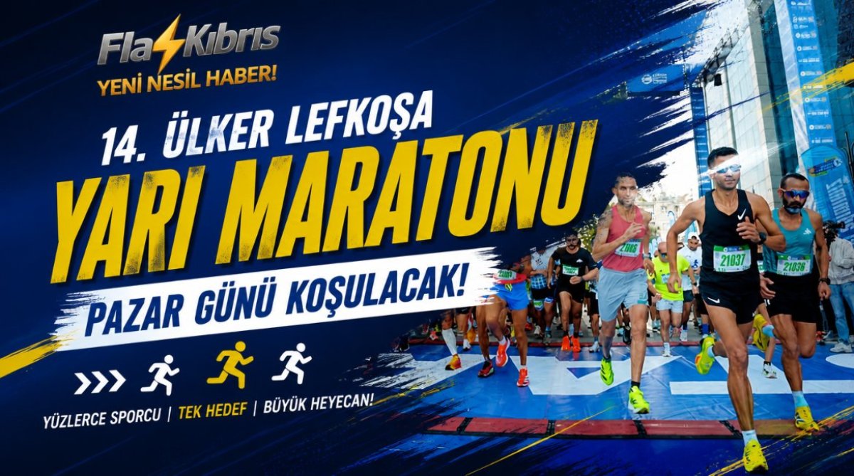 14. Ülker Lefkoşa Yarı Maratonu pazar günü koşulacak!