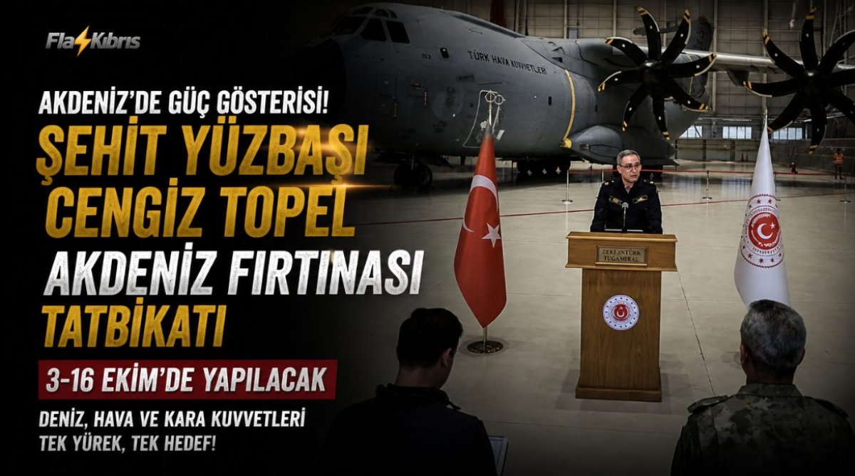 "Şehit Yüzbaşı Cengiz Topel Akdeniz Fırtınası" tatbikatı 3-16 Ekim'de yapılacak