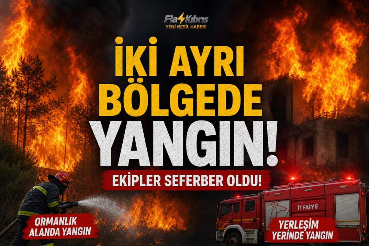 Düzova ve Ozanköy’de yangın