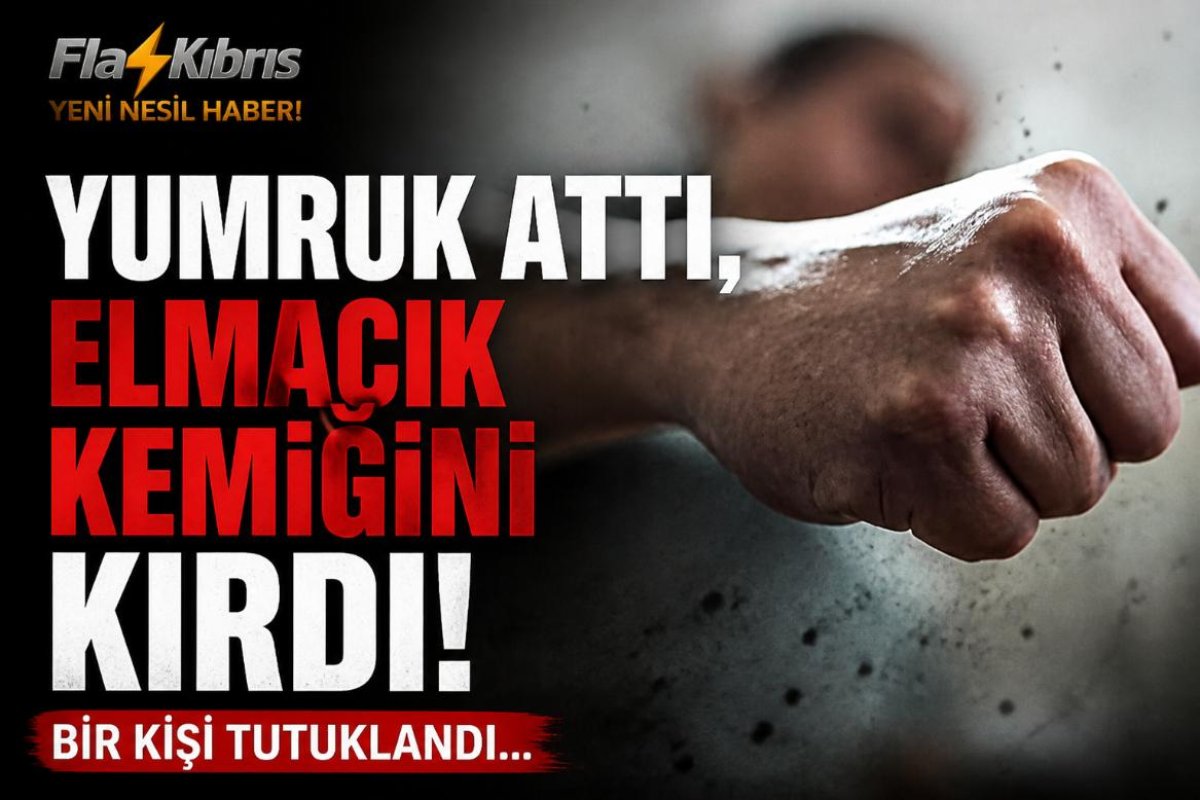 Yumruk attı, elmacık kemiğini kırdı