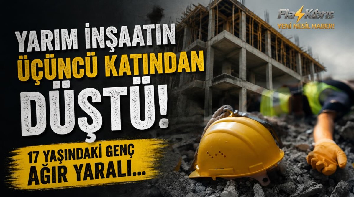 Yarım inşaatın üçüncü katından düşen 17 yaşındaki genç ağır yaralı